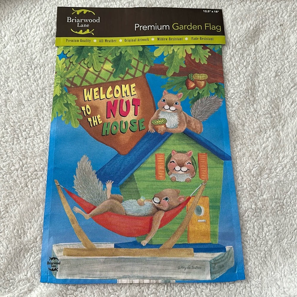 Briarwood Lane Welcome to the Nut House Premium Garden Flag